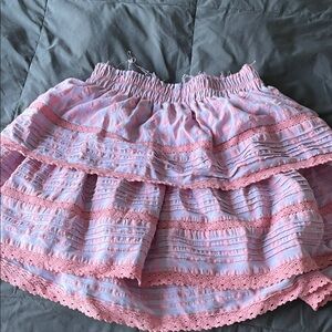 Elegant Pink Ruffled Mini Skirt